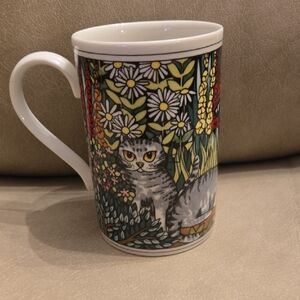 Whimsical Dunoon Moggies Cat Garden Mug By Ruth Boden Made In Scotland